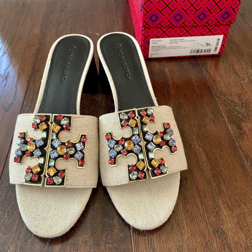 Tory Burch Embellished mule/sandals Size 7